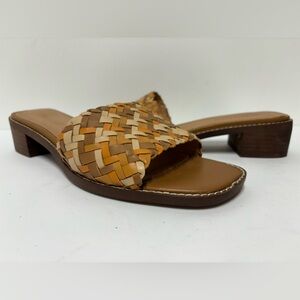 MADEWELL Open Toes Mules in Vachetta Leather Mulled Cider Multicolor Womens 9